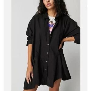 free people freya poplin cotton mini dress - size small